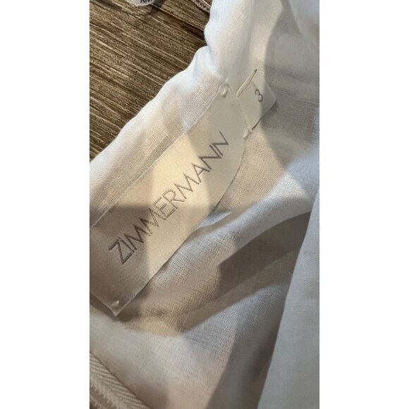 Zimmermann Rhiannon Scallop Linen Voile cutout Midi-Dress size 3/ M/ US 8-10 - Picture 14 of 16